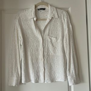Openwork Embroidery Shirt